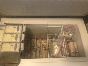 breastmilk in freezer