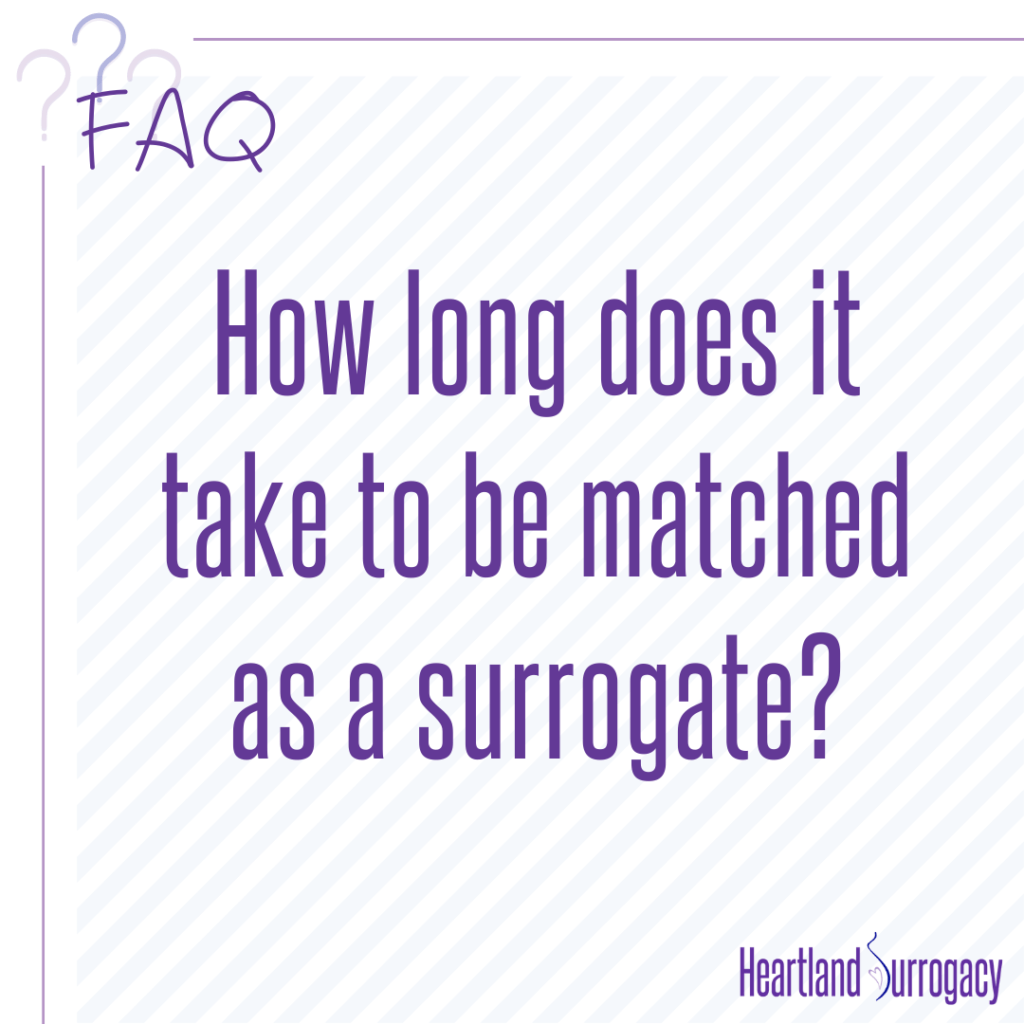 Surrogate FAQs: How long does it take to be matched as a surrogate?