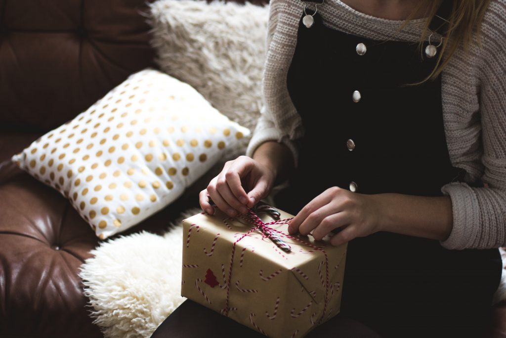 surrogate mother opening gift