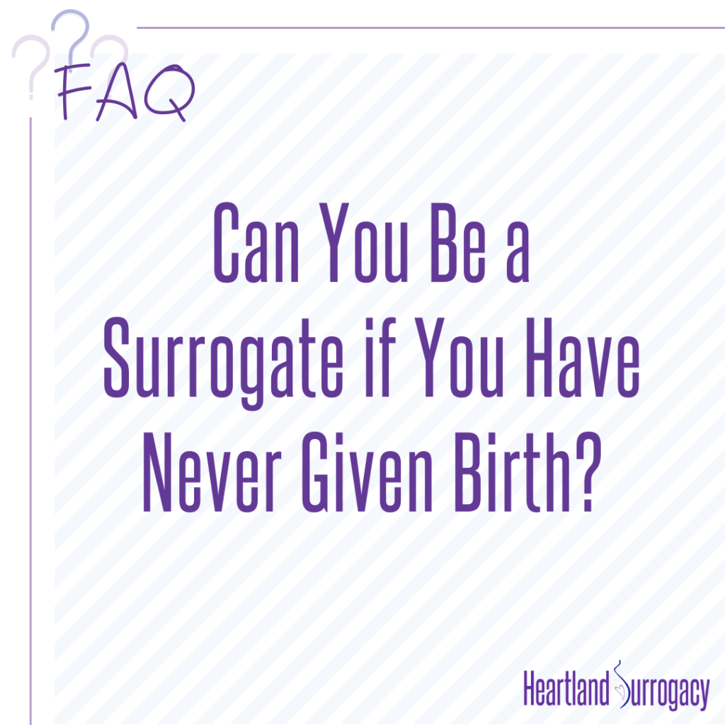 Question asking if surrogates need to have given birth to qualify