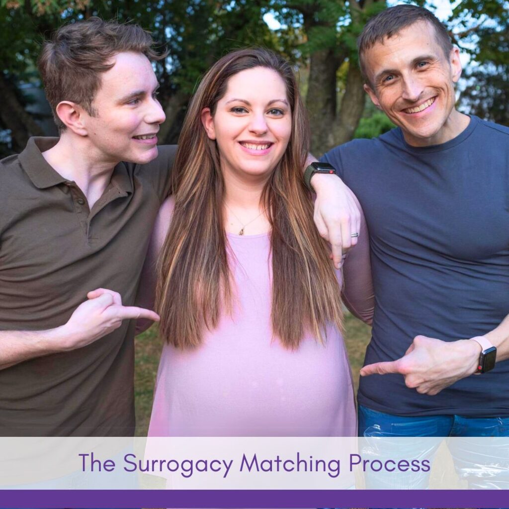 pregnant surrogate with LGBTQ intended parents